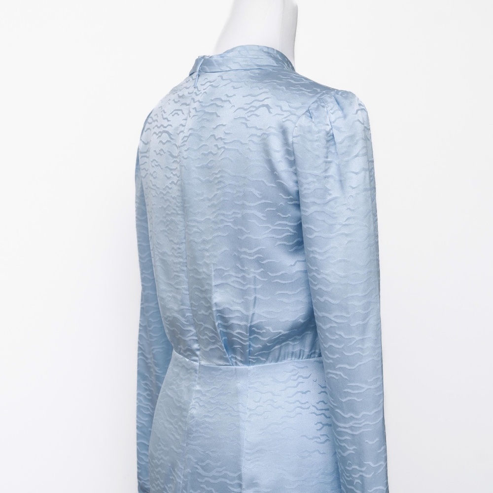 Saloni - Silk‎ Jacquard Surplice Mini Dress - Picture 11 of 11